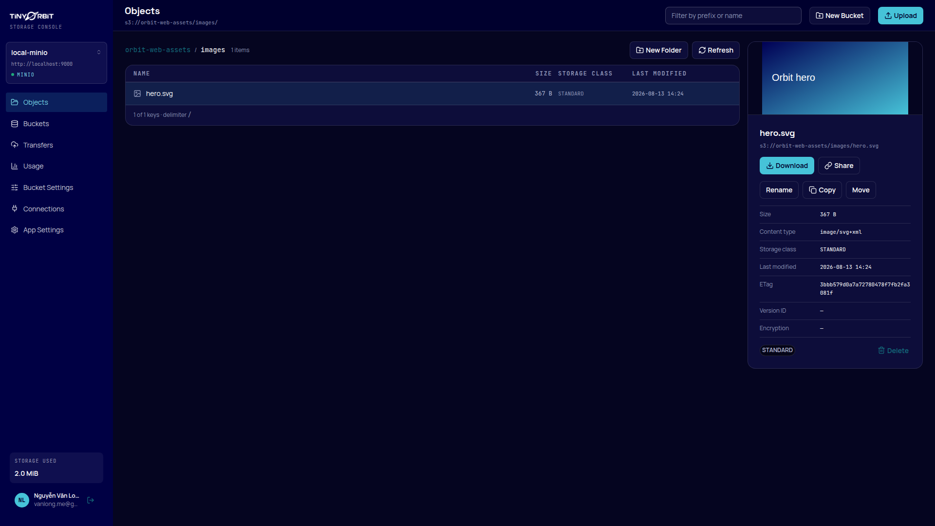 Image preview in dark theme